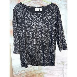 CHICOS ZENERGY black top size Small 8,10